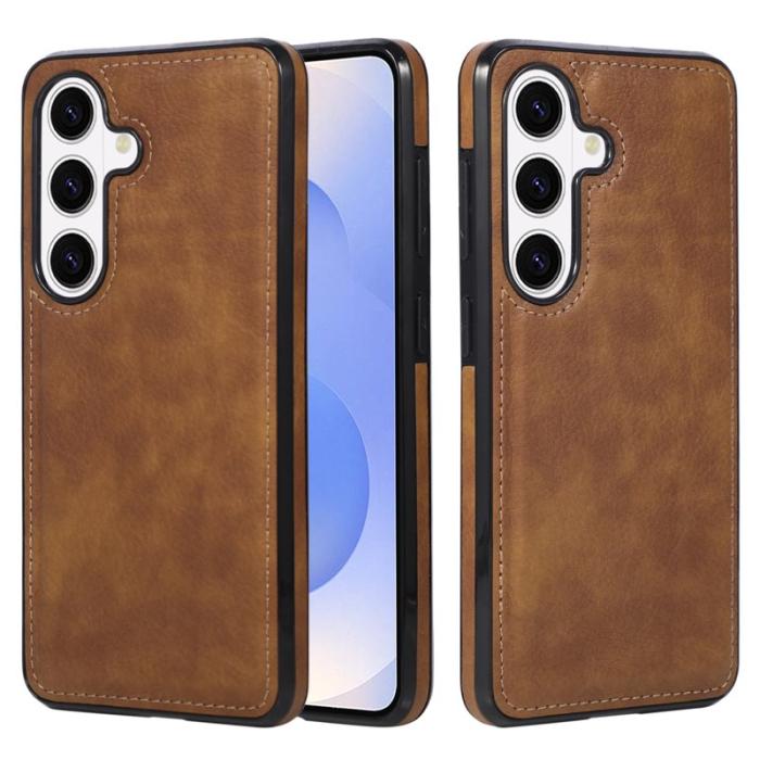 OEM - Mobilskal för Samsung Galaxy S26 Plus Shockproof PU + TPU - Brun