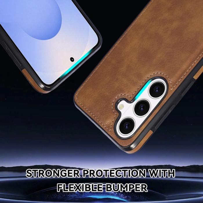 OEM - Mobilskal för Samsung Galaxy S26 Plus Shockproof PU + TPU - Brun