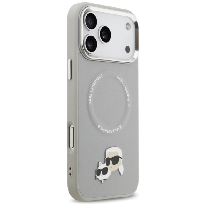 KARL LAGERFELD - Karl Lagerfeld iPhone 17 Pro Max Mobilskal MagSafe Karl Och Choupette Pins