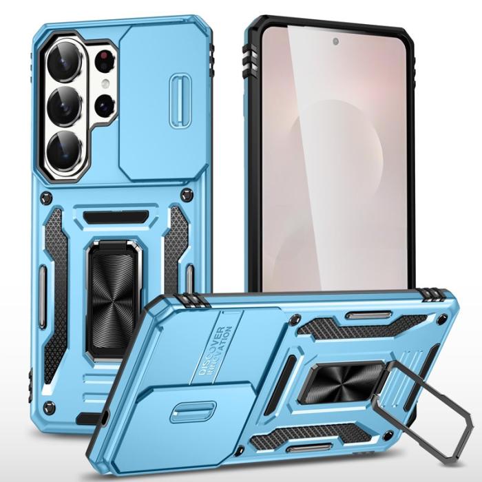OEM - Mobilskal för Samsung Galaxy S26 Ultra Kickstand PC + TPU - Ljusblå