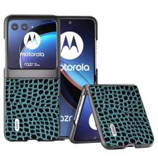 ABEEL - ABEEL Mobilskal till Motorola Razr 40 Ultra 5G i &auml;kta l&auml;der - Bl&aring;