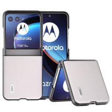 ABEEL - ABEEL Mobilskal till Motorola Razr 40 Ultra 5G i &auml;kta l&auml;der - Gr&aring;