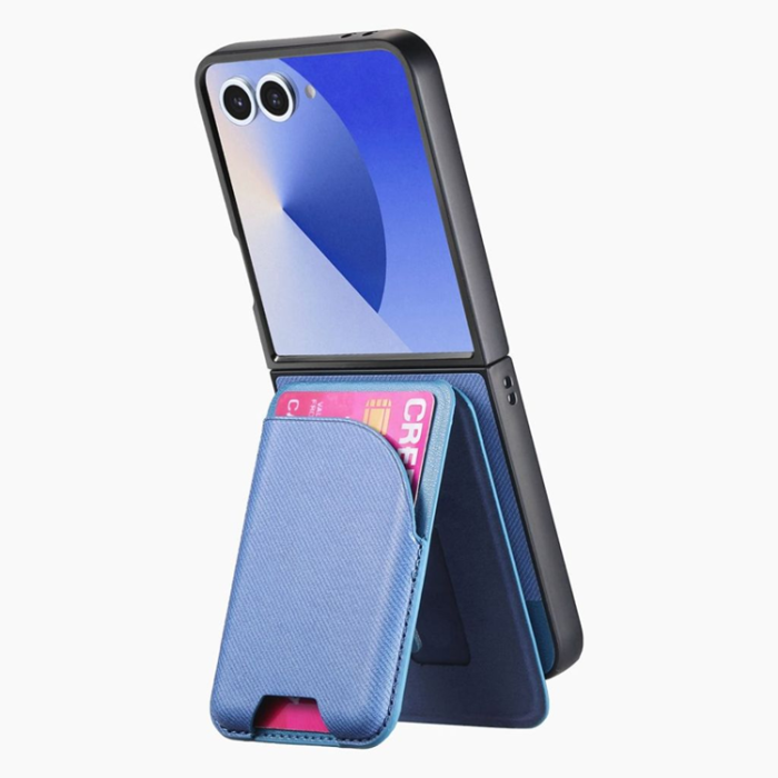 A-One Brand - Galaxy Z Flip 7 Mobilskal Magsafe Korthållare Kickstand - Blå