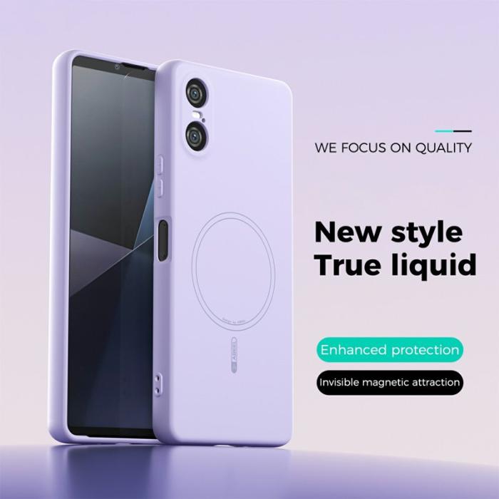 ABEEL - ABEEL Mobilskal till Sony Xperia 10 VI MagSafe Lila Liquid Silicone