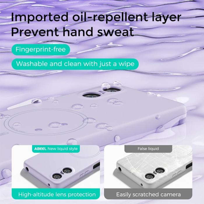 ABEEL - ABEEL Mobilskal till Sony Xperia 10 VI MagSafe Lila Liquid Silicone