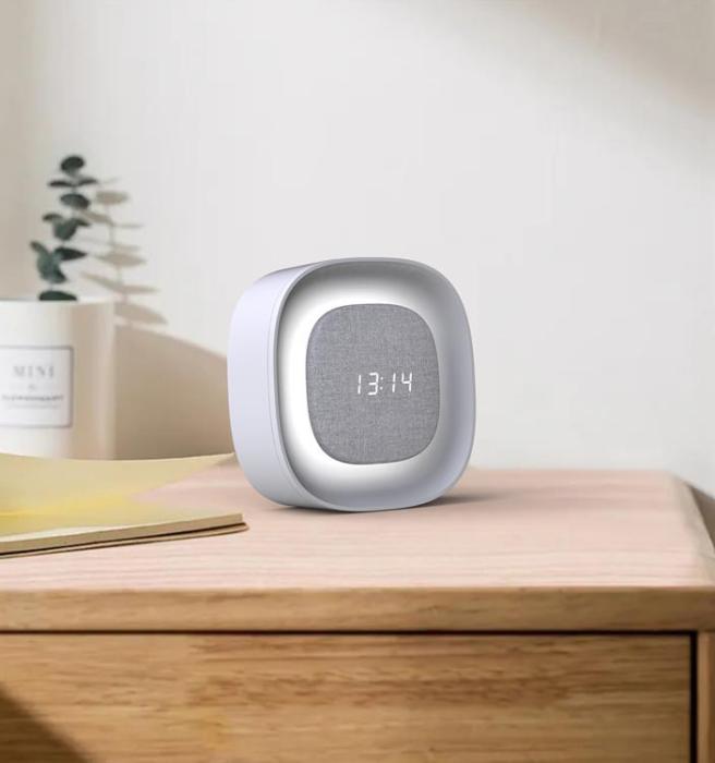 Forever Light - Forever Light Väckarklocka med LED Nattlampa BJORN PURE - Vit