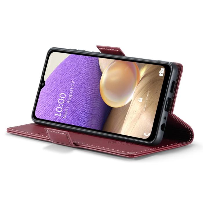 Caseme - CASEME Plånboksfodral Konstläder för Samsung Galaxy A32 5G - Röd