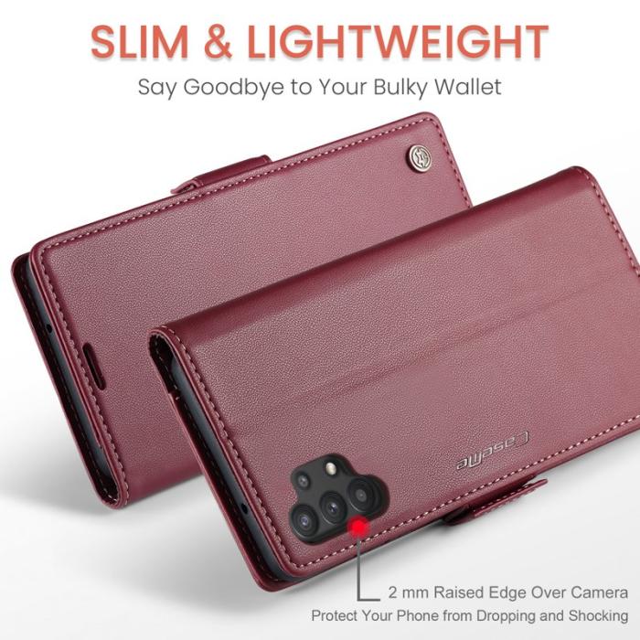 Caseme - CASEME Plånboksfodral Konstläder för Samsung Galaxy A32 5G - Röd