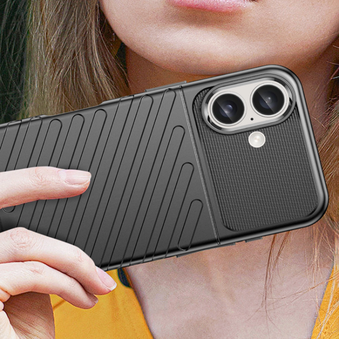 OEM - iPhone 16 Plus Mobilskal Silikon Thunder - Svart