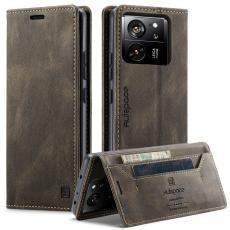 AUTSPACE - AUTSPACE Xiaomi 13T Pro Wallet Fodral KonstL&auml;der - Kaffe