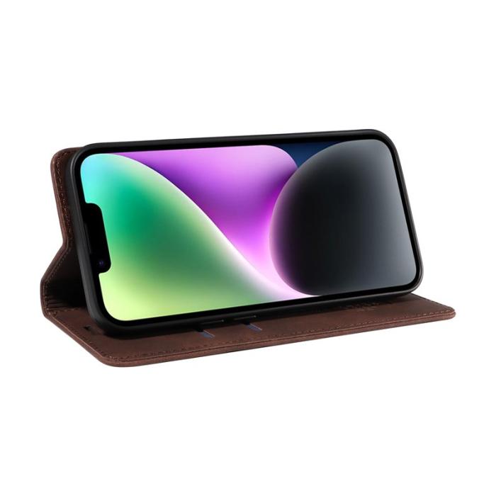 BETOPNICE - BETOPNICE iPhone Air Plånboksfodral Konstläder - Brun - RFID Blocking