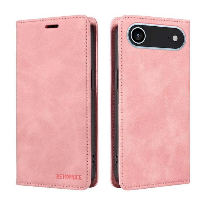 BETOPNICE - BETOPNICE iPhone Air Plånboksfodral Konstläder - Rosa