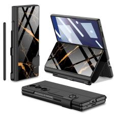 GKK - GKK Samsung Galaxy Z Fold7 Fodral - H&aring;rd PC + PU - Guld/ Svart