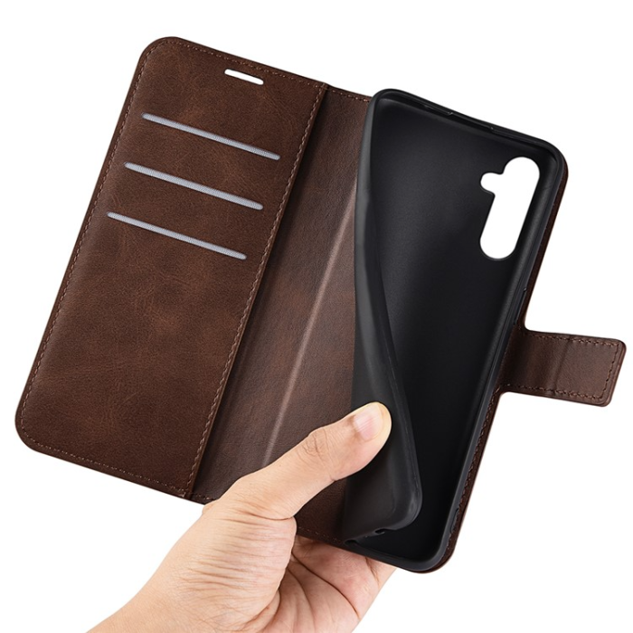OEM - Galaxy A24 4G Plånboksfodral Folio Flip Calf - Brun