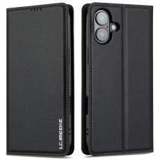 LC.imeeke - LC.IMEEKE L1 Series iPhone 17 Pl&aring;nboksfodral Konstl&auml;der - Svart