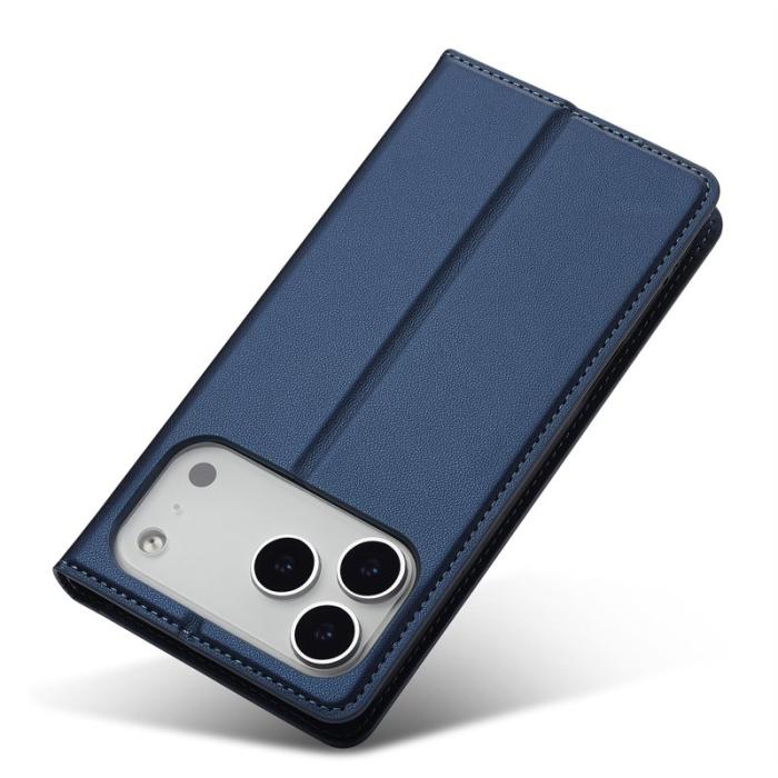 LC.imeeke - LC.IMEEKE L1 Series iPhone 17 Pro Plånboksfodral Konstläder - Blå