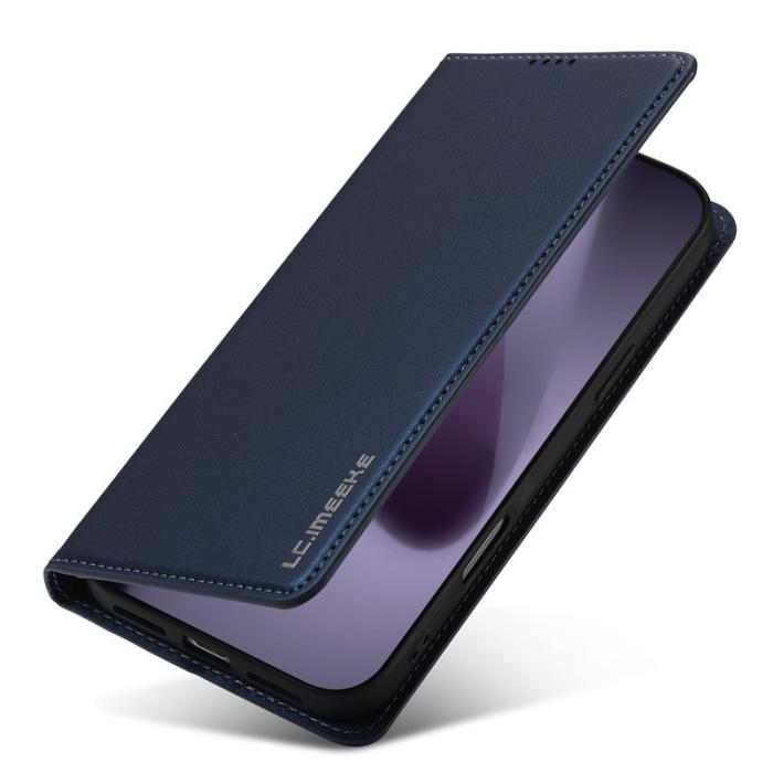 LC.imeeke - LC.IMEEKE L1 Series iPhone 17 Pro Plånboksfodral Konstläder - Blå
