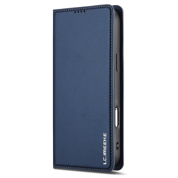 LC.imeeke - LC.IMEEKE L1 Series iPhone 17 Pro Plånboksfodral Konstläder - Blå