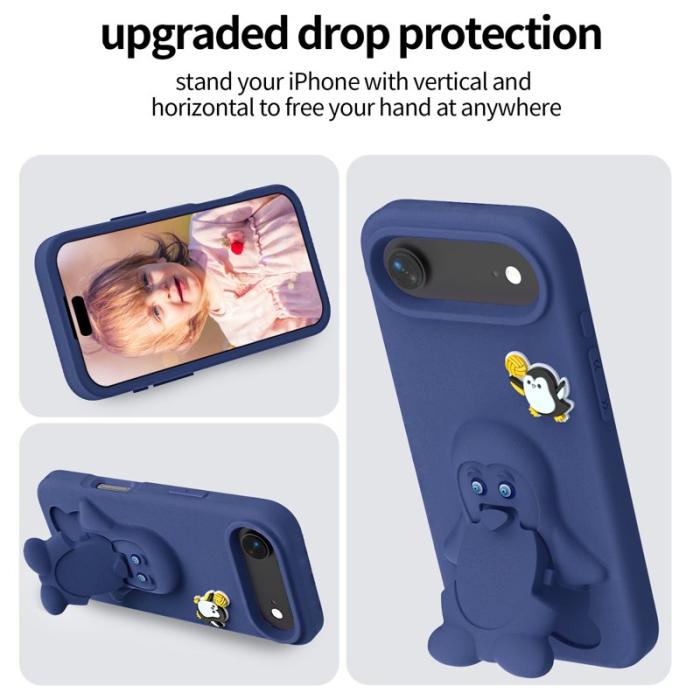 OEM - D.G Ming iPhone Air Case Kickstand Shockproof EVA - Blå