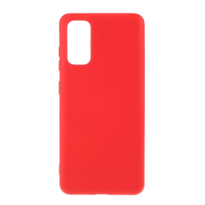 X-Level - X-LEVEL Dynamic Series Liquid Silicone Mobilskal för Samsung Galaxy S20 - Röd