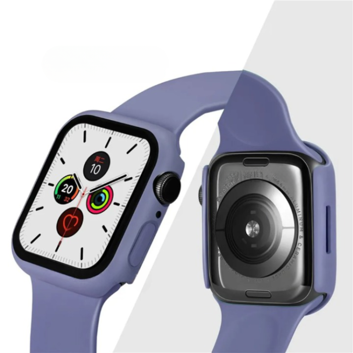 OEM - 2-i-1 Skal med Hädat glas Apple Watch 7/8 (45mm) - Lila