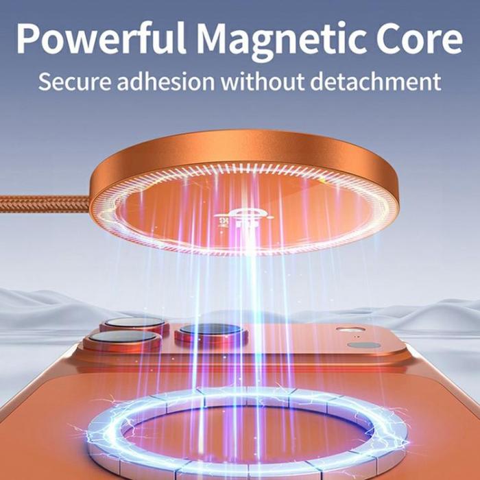 A-One Brand - Qi2 MagSafe Trådlös Laddare iPhone 25W Snabbladdningsplatta Q12 - Svart