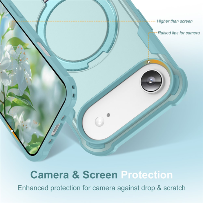 A-One Brand - iPhone 17 Air Mobilskal MagSafe Kickstand Shockproof - Blå