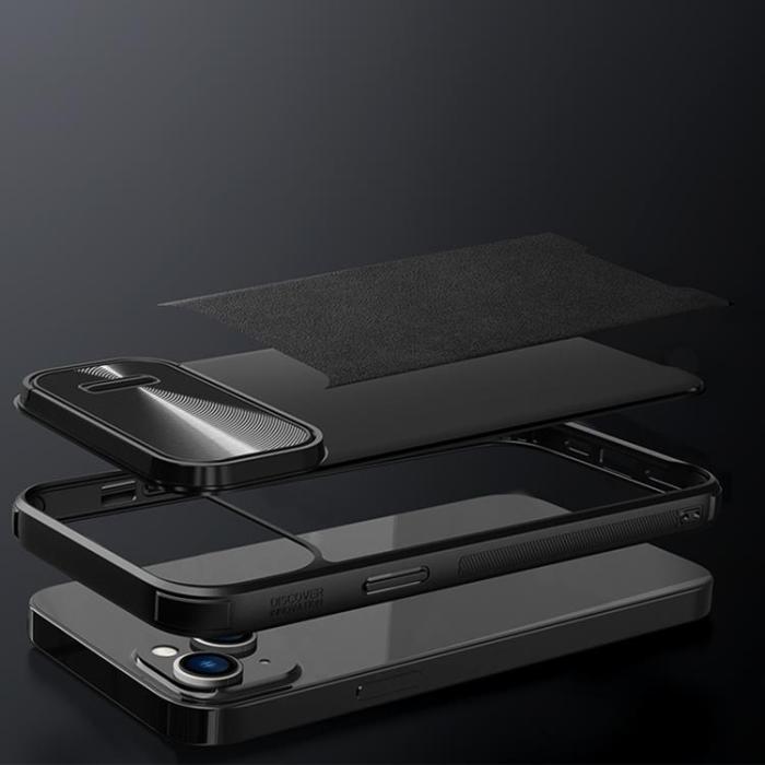 Nillkin - Nillkin iPhone 14 Plus Skal CamShield Läder S - Svart