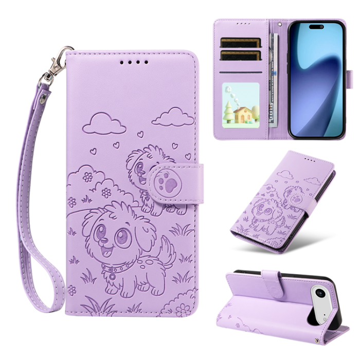 A-One Brand - iPhone Air Plånboksfodral RFID med handledsrem - Lila