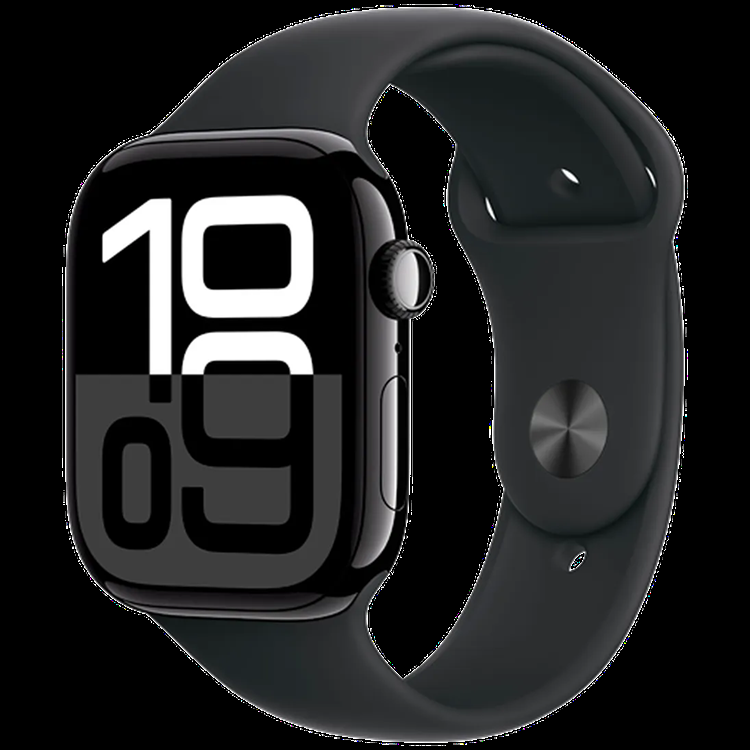 (NY) Apple Watch Series 10 46mm (GPS) Svart (Rubber Band S/M) (Svart ) (Svart ) | 5122 | AlltMobil
