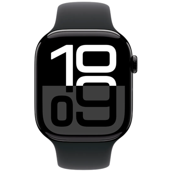 Apple - Apple Watch Series 10 46mm (GPS) Svart (Rubber Band Svart S/M)