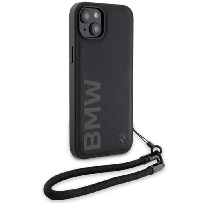 BMW - BMW iPhone 15/14 Plus Mobilskal Signature Läder Wordmark Cord