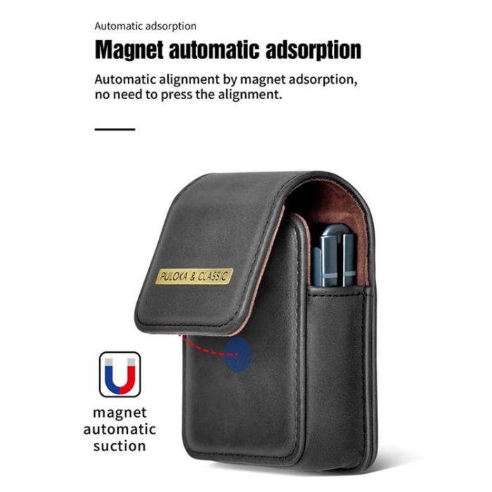 PULOKA - PULOKA Galaxy Z Flip 6/Z Flip 5 Bältesväskor Holster Vertical - Brun