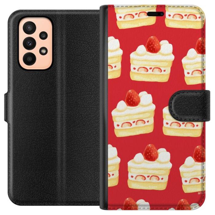 iSecrets - Plånboksfodral till Samsung Galaxy A23 med Tårta