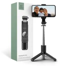 Tech-Protect - Tr&aring;dl&ouml;s Selfiestick Tripod L02S - Svart
