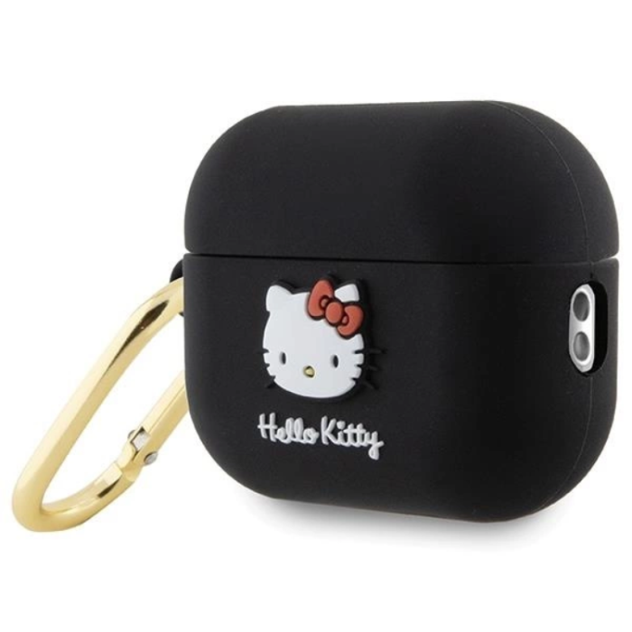 Hello Kitty - Hello Kitty AirPods Pro 2 (2022/2023) Skal Silikon 3D Kitty Head - Svart