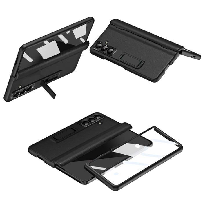 A-One Brand - Galaxy Z Fold 7 Mobilskal Kickstand - Svart