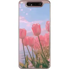 iSecrets - Mobilskal till Samsung Galaxy A80 med Rosa Tulpaner