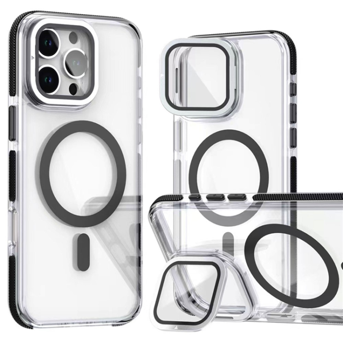 A-One Brand - iPhone 16 Pro Max Mobilskal MagSafe Acrylic Kickstand - Svart
