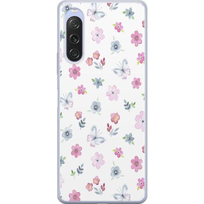 iSecrets - Mobilskal till Sony Xperia 10 V med Blommor och fjärillar