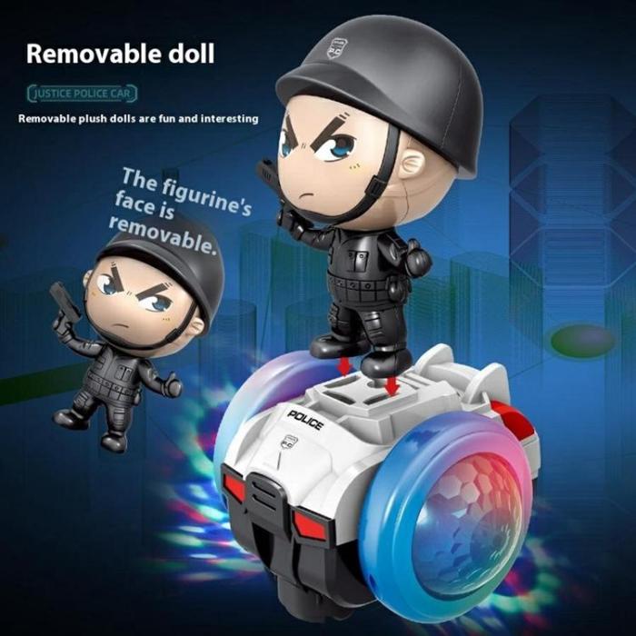 OEM - Avtagbar Polisfigur Balansbilleksak med Musik Ljus för Barn (Ålder 3+)