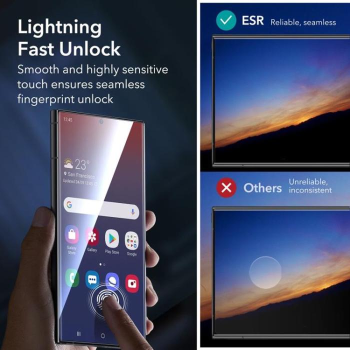 UTGATT - [2-Pack] ESR Galaxy S24 Ultra Härdat glas Skärmskydd Set