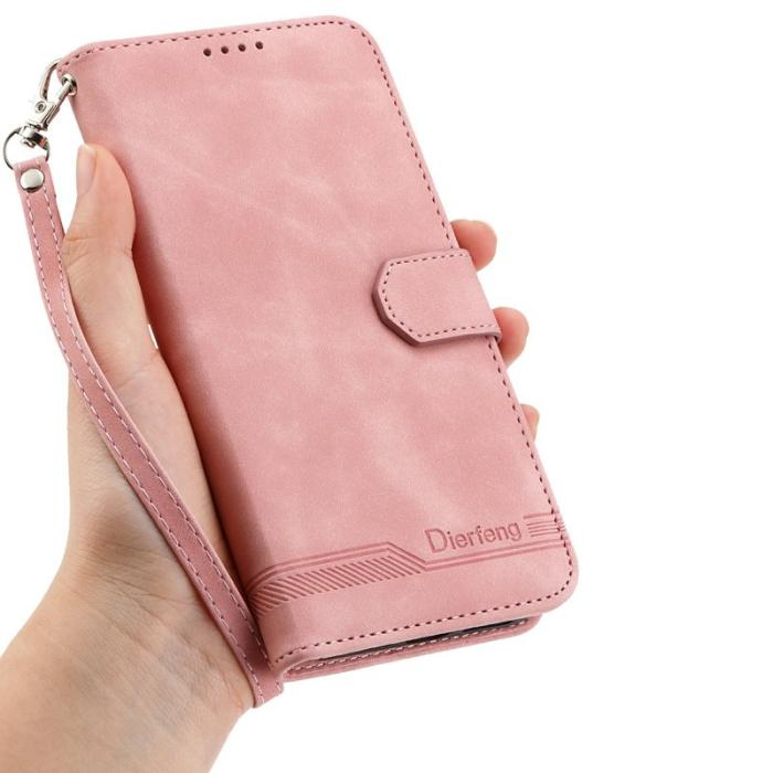 DIERFENG - DIERFENG Samsung Galaxy S26 Fodral Läder Imprint - Rosa