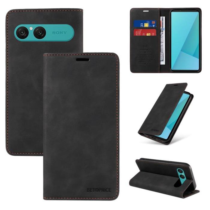 BETOPNICE - BETOPNICE Sony Xperia 10 VII Plånboksfodral RFID - Svart
