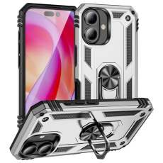 A-One Brand - iPhone 16 Plus Mobilskal med Kickstand - Silver