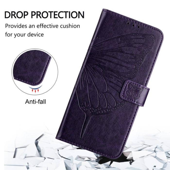 OEM - Samsung Galaxy S26 Ultra Plånboksfodral Konstläder Med Handledsrem - Mörklila