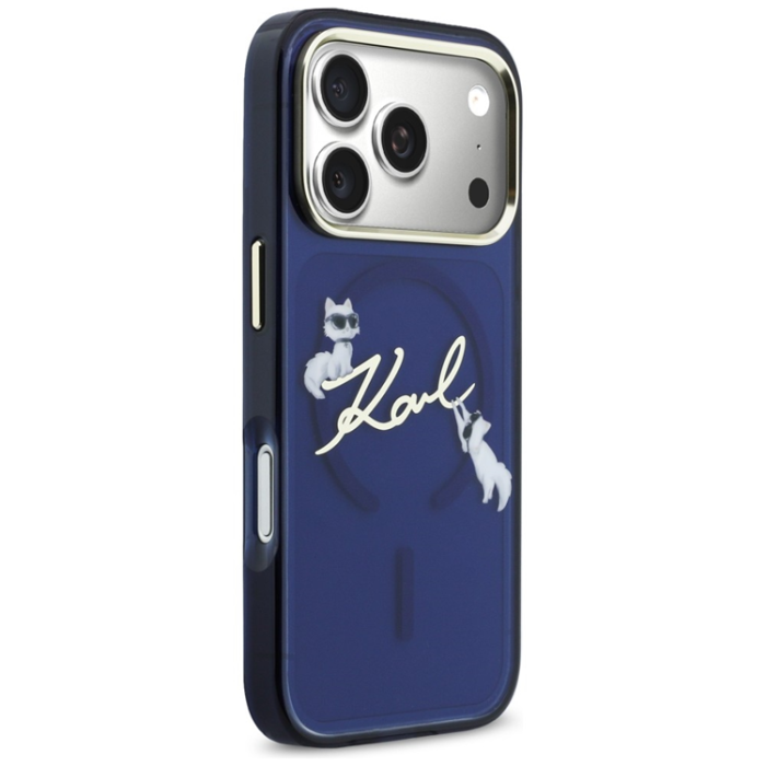 KARL LAGERFELD - Karl Lagerfeld iPhone 17 Pro Max Mobilskal Magsafe IML Choupettes Karl Script