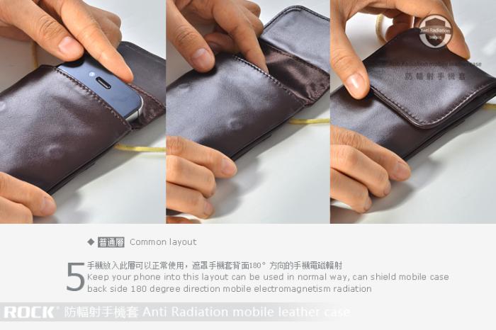 UTGATT4 - Rock Protective Anti-Radiation Signal Shielding Läderväska - Magenta