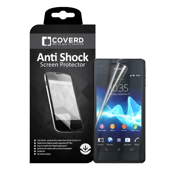 UTGATT4 - CoveredGear Anti-Shock skärmskydd till Sony Xperia V