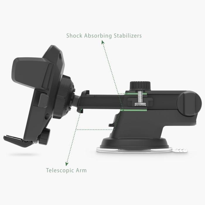  - Dash & Windshield Bilhållare Mount - Svart